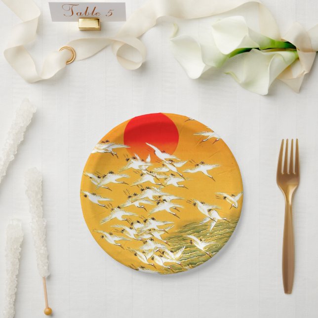 Plato De Papel Arte japonés   (Boda)