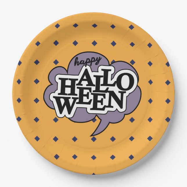 Plato De Papel Arte pop de Halloween (Anverso)