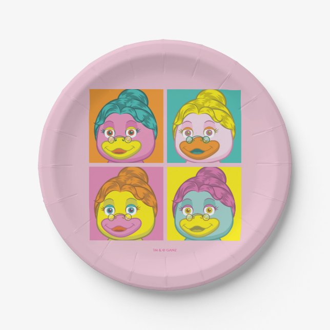 Plato De Papel Arte pop de ms Birdy (Anverso)
