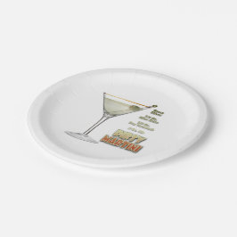 Plato De Papel Arte sucio de Martini Cocktail Recipe