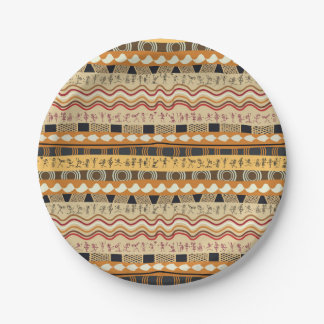 PLATO DE PAPEL ARTE TRIBAL AFRICANO