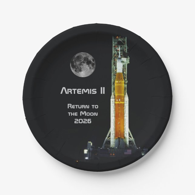 Plato De Papel Artemis II Moon Mission (Anverso)