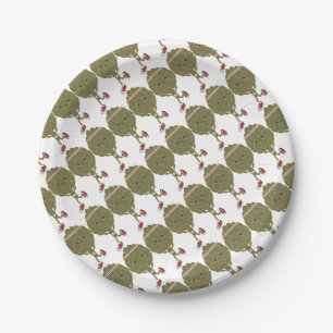 Plato De Papel Artichoke de ejecución retro