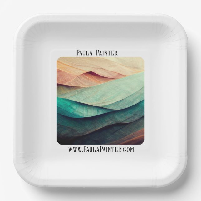 Plato De Papel Artistas muestran marketing de recepción (Anverso)