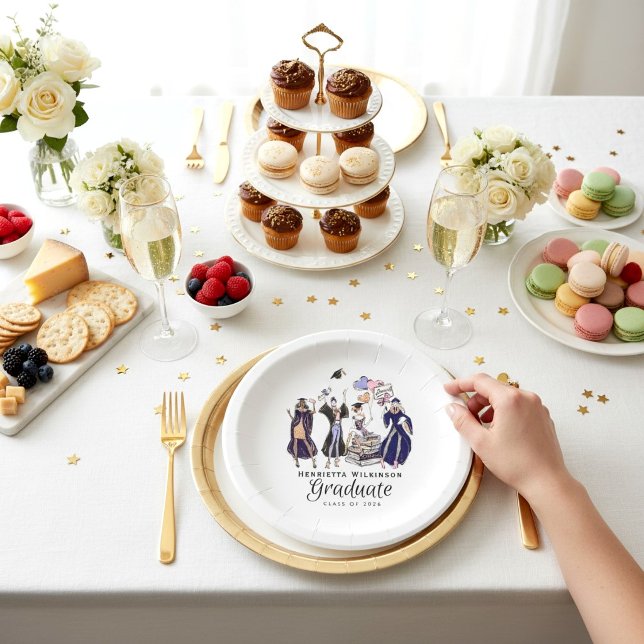 Plato De Papel Artistic Graduation Celebration Fashion Sketch  (Subido por el creador)