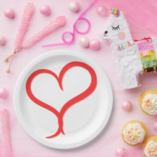Plato De Papel Artistic Valentine Tableware for Events