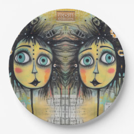 Plato De Papel ArtLady 12 Encantadora y angustiada