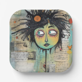 Plato De Papel ArtLady 27 Encantador y afligido