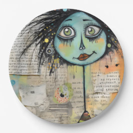 Plato De Papel ArtLady 2 Encantador y afligido