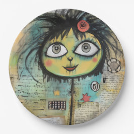 Plato De Papel ArtLady 4 Encantador y afligido