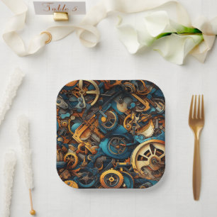 Plato De Papel Artsy Gears