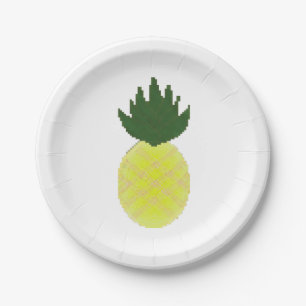 Plato De Papel Artsy Pineapple