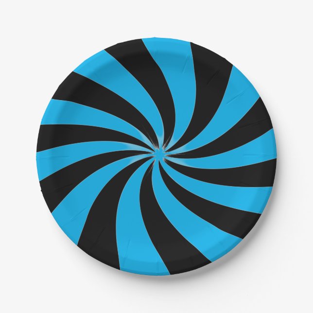 Plato De Papel Artsy Swirl (Anverso)