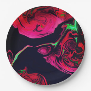 Plato De Papel Artsy Swirls