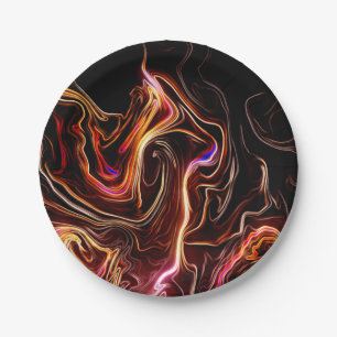 Plato De Papel Artsy Swirls