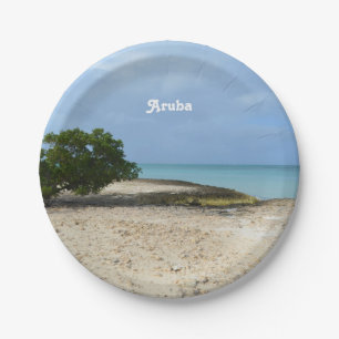 Plato De Papel Aruba rugoso