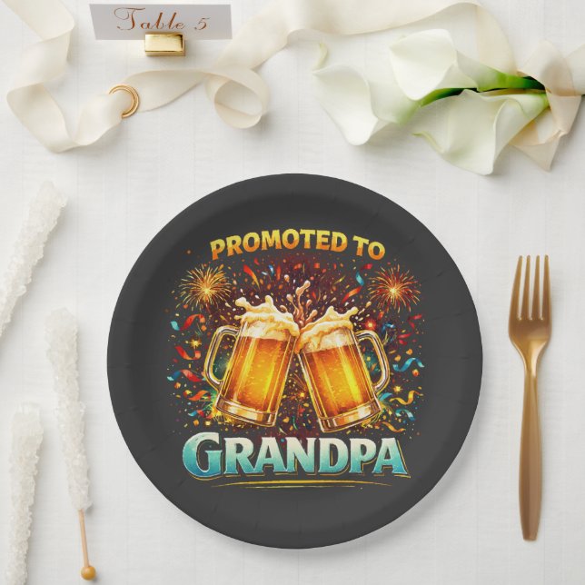 Plato De Papel Ascendido a Abuelo Futuro (Boda)