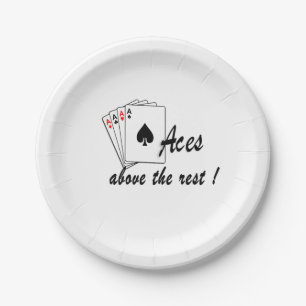 Plato De Papel Ases por encima del resto 