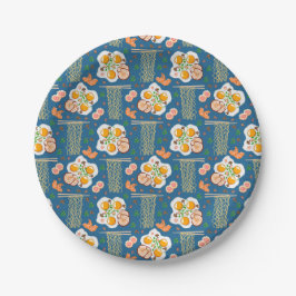 Plato De Papel Asian Food Illustration Paper Plates with Ramen 