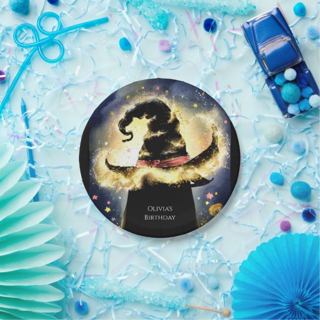 Plato De Papel Asistente para acuarela encantada Cumpleaños (Fiesta)