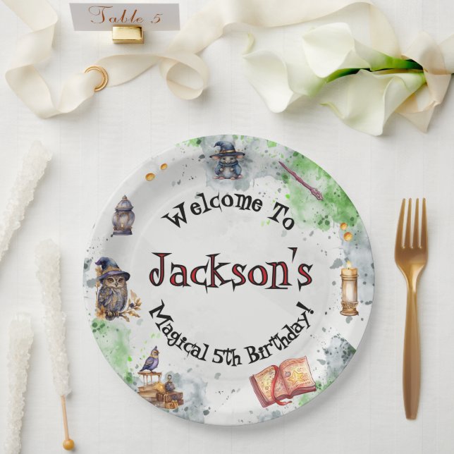 Plato De Papel Asistentes mágicos y brujas (Boda)