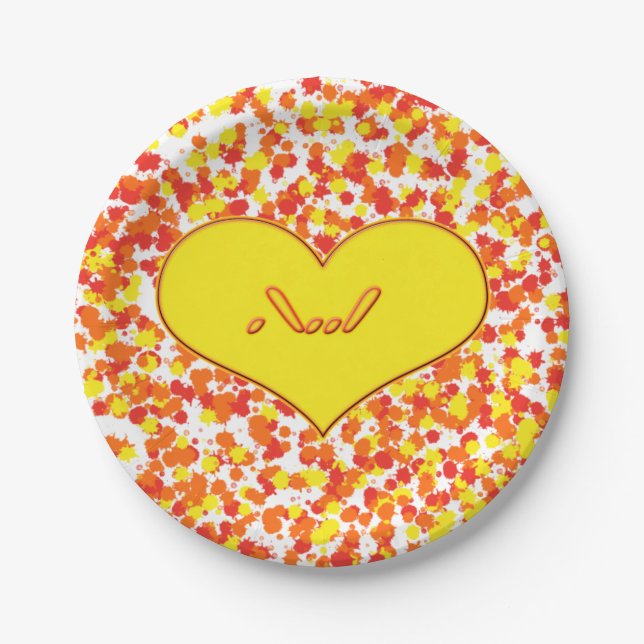 Plato De Papel ASL-I Love You with Heart de Shirley Taylor (Anverso)