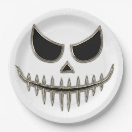 Plato De Papel Asombroso esqueleto de Halloween