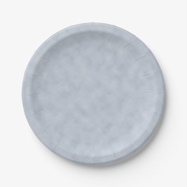 Plato De Papel Aspecto de pergamino azul suave (Anverso)