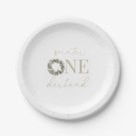 Plato De Papel ASPEN Winter ONEderland Paper Tableware
