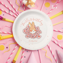 Plato De Papel Assiette carton personnalisé anniversaire Lapin