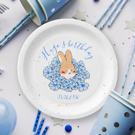 Plato De Papel Assiette carton personnalisé anniversaire Lapin