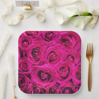 Plato De Papel Assiette en carton fleuri