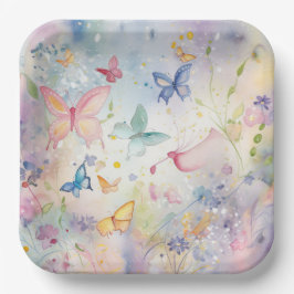 Plato De Papel Assiettes en caja Papillon