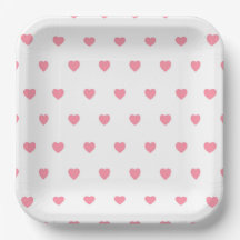 Assiettes en carton Coeur