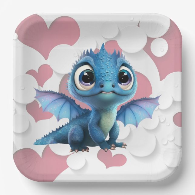 Plato De Papel Assiettes en carton dragon (Anverso)