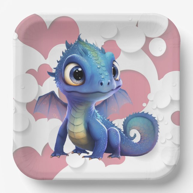 Plato De Papel Assiettes en carton dragon (Anverso)