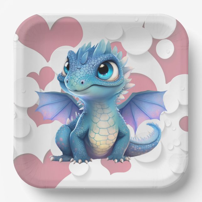 Plato De Papel Assiettes en carton dragon (Anverso)