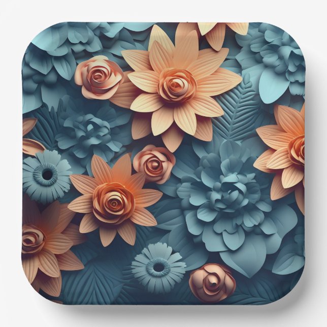 Plato De Papel Assiettes en carton Enchanted Flower (Anverso)