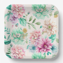 Plato De Papel Assiettes en carton Fleur