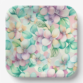 Plato De Papel Assiettes en carton Fleur