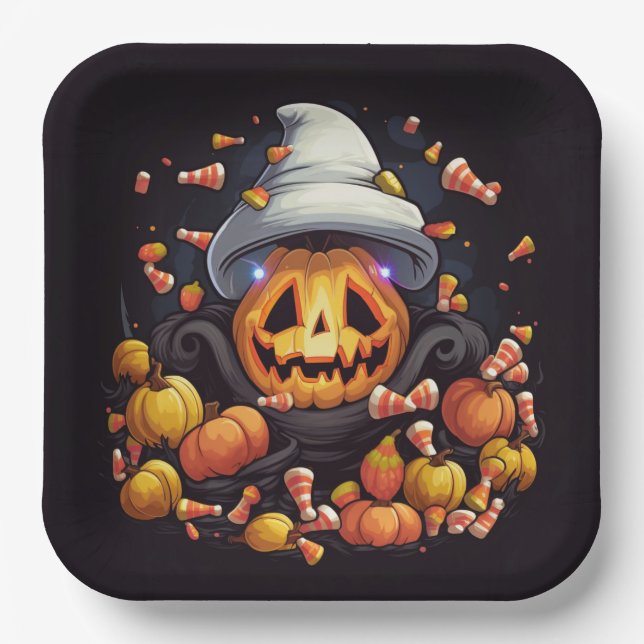 Plato De Papel Assiettes en carton  Friendly Ghost (Anverso)