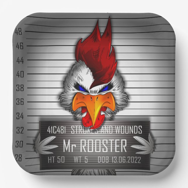 Plato De Papel Assiettes En Carton Mr Rooster (Anverso)