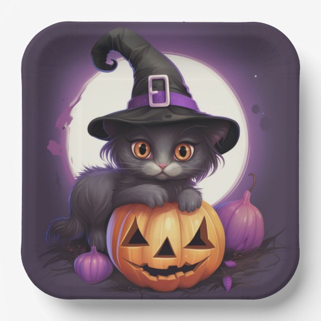 Plato De Papel Assiettes en carton Mystic Feline (Anverso)