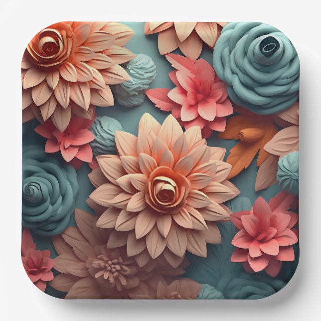 Plato De Papel Assiettes en carton Spring Petal (Anverso)