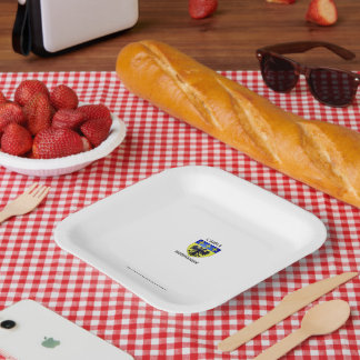 Plato De Papel Assiettes Jetables - blason de L'Aigle - Normandie