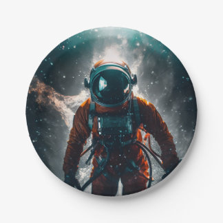 Plato De Papel Astronaut in the space