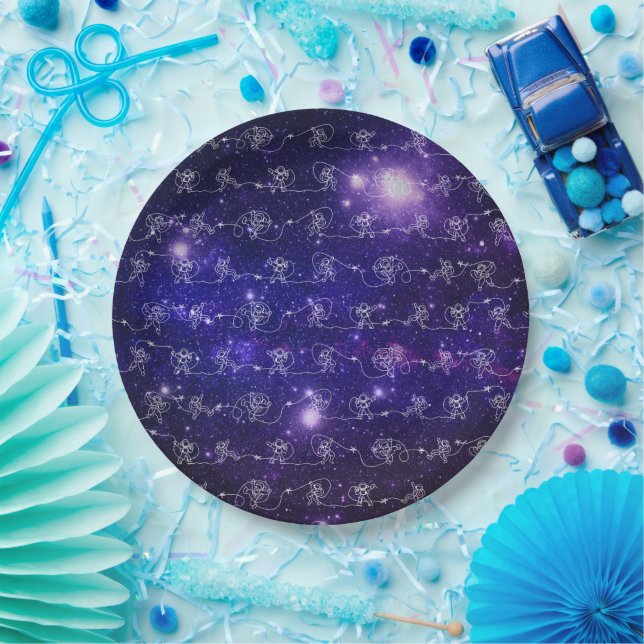 Plato De Papel Astronauta (Fiesta)