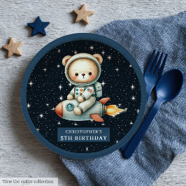 Plato De Papel Astronauta Astronauta de Teddy Bebé Niño Personali