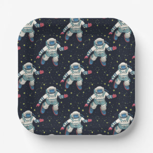 Plato De Papel Astronauta espacial