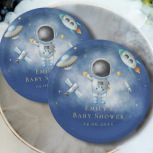 Plato De Papel Astronauta espacial Boy cohetes de estrellas Baby 